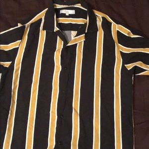 Striped Black Button Up